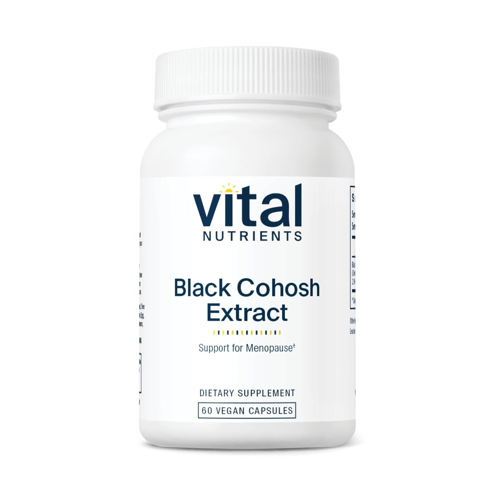 Vitale næringsstoffer Svart Cohosh Ekstrakt 250mg  Vega Vegansk Supplement for kvinners Menopause, Hormonal Balance og PMS Støtte*