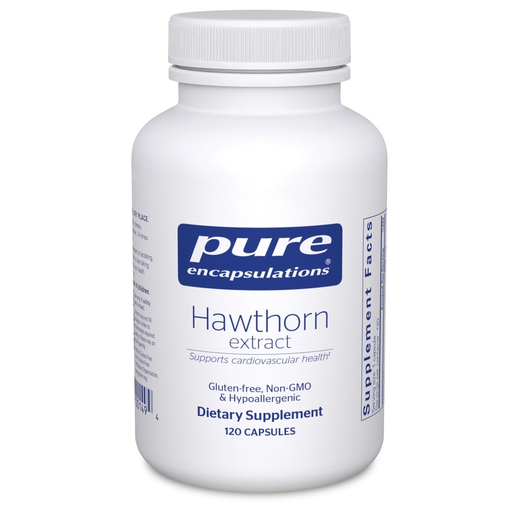 Ren innkapslinger Hawthorn ekstrakt | Crataegus Oxyacantha Hypoallergenic Supplement for kardiovaskulære System Støtte | 120 Kapsler