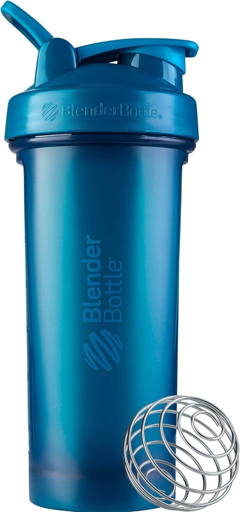 BlenderBottle Classic V2 Shaker flaske perfekt for proteinshake og pre trening, 28-Ounce, Ocean Blue
