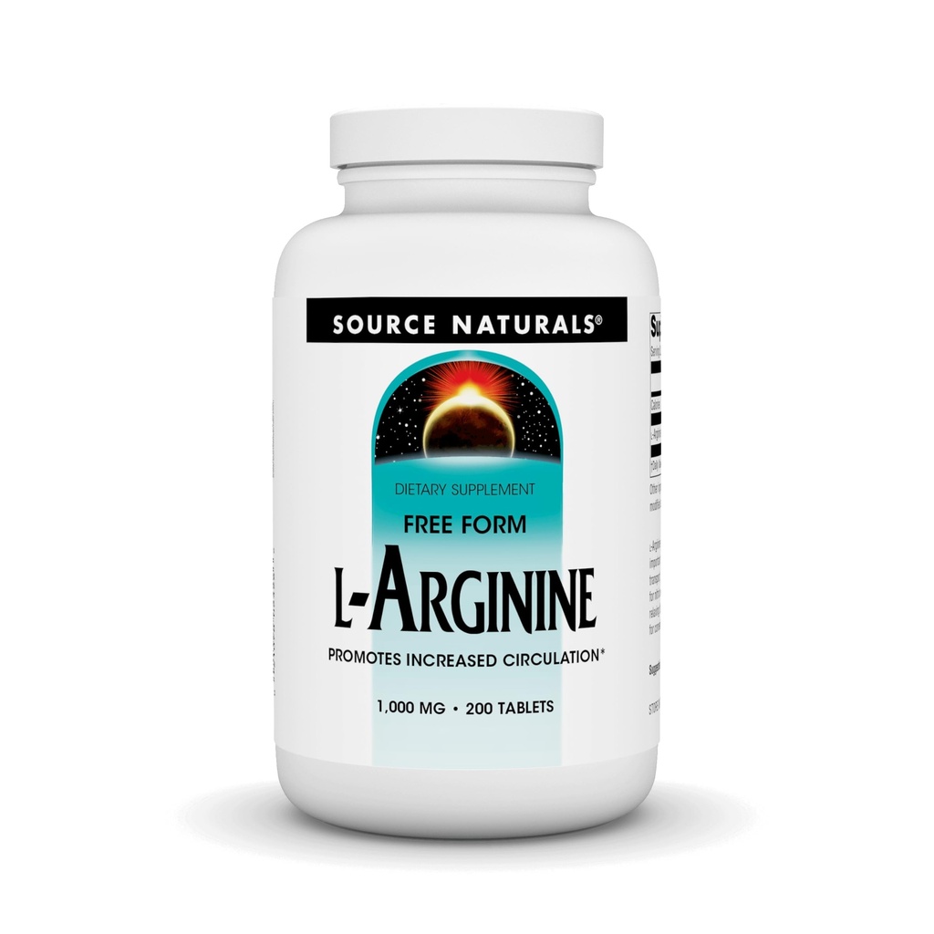 Kilde Naturals L-arginin Free Form* - 1000 mg, 200 tabletter
