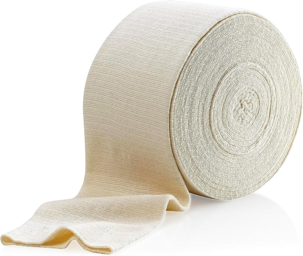 Elastisk tubular støtte bandasje størrelse C, 10M boks - Naturlig farge (2,75" X 33 fot) for stor kne støtte bandasje - middels Thigh, bomull Spandex