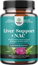 Liver Support NAC Supplement med Melk Thistle for Liver Cleanse Detox & Repair - N Acetyl Cysteine Supplement Liver Cleanse med Antioksidanter, Turmeric, Choline, Dandelion & L-Glutathion - 120 Caps