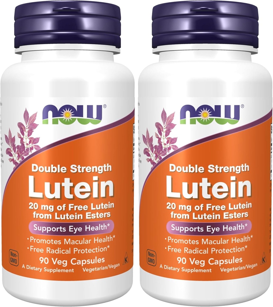 NU Kosttilskudd, Lutein 20 mg med 20 mg gratis lutein fra Lutein Esters, 90 Veg Kapsler (pakke på 2)