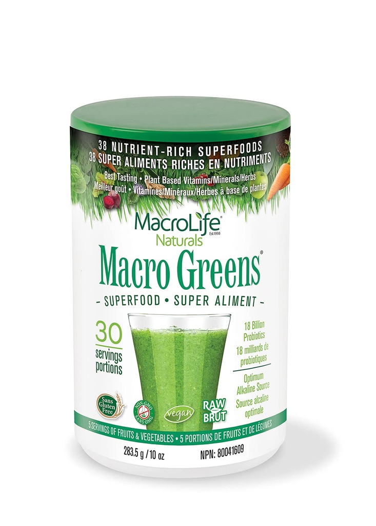 Makrolife Naturals Grønn pulver, 10 oz