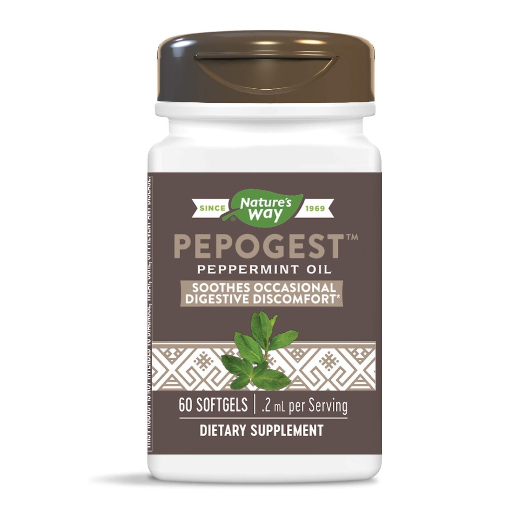 Naturens måte Pepogest Enterisk Coated Peppermynteolje, Gastrointestinal komfort, 60 greve (Pack of 2)