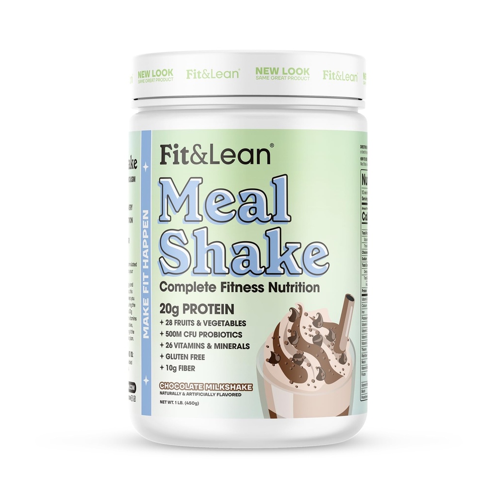 Fit & Lean måltid riste, fettforbrenning måltid erstatning, protein, fiber, probiotika, sjokolade, 1lb, 10 serveringer per beholder