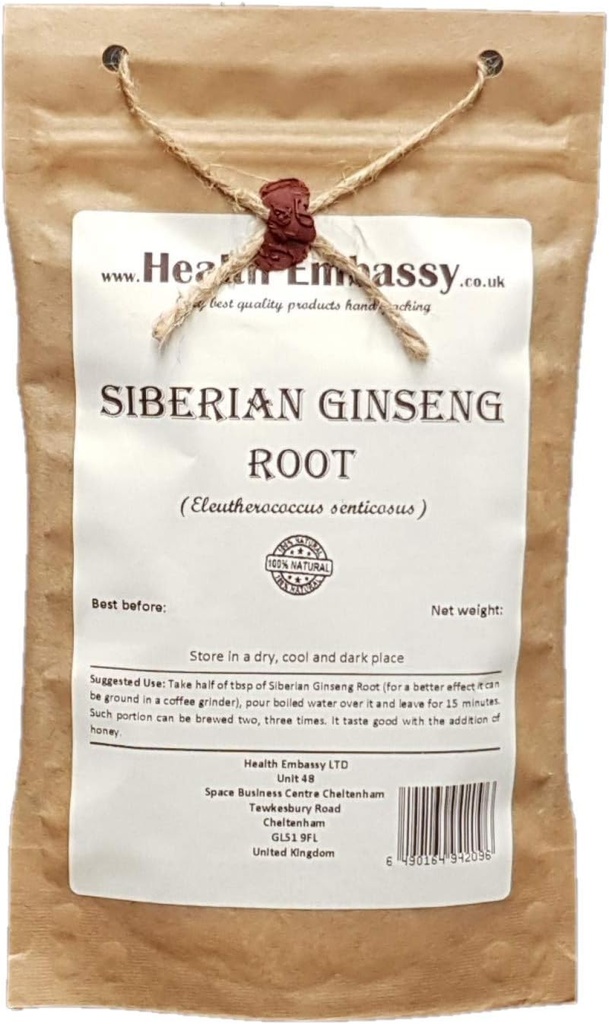 Helse Embassy Sibirsk Ginseng Root Cut Tea ® Eleutherococcus senticosus ® Herbal Tea (50g)