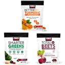 Force Factor Bedre turmerisk felles støtte Supplement & Smartere Grønne Superfood Chews, 60 myk Chews & Total Beets Myke Chews, 60 Chews