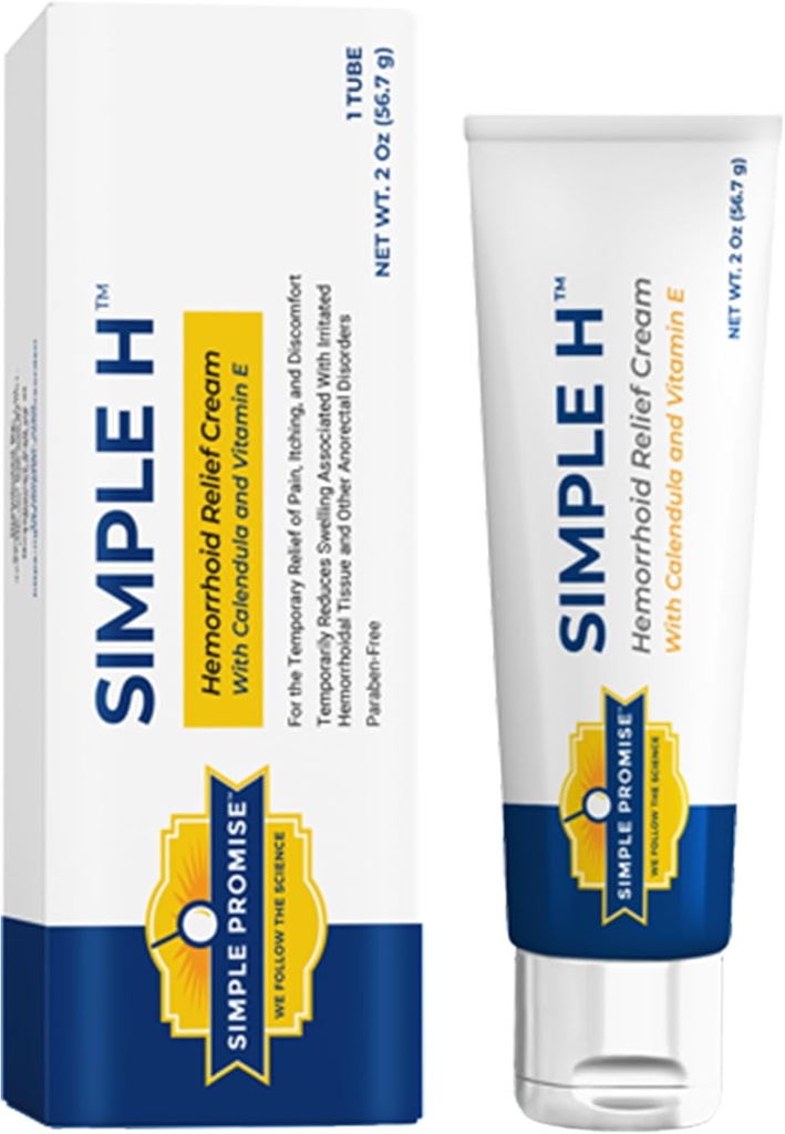 Enkel løfte – Enkel H hemorroide krem – Gentle Fast-absorberende formel med 28 Potent ingredienser og forbedret leveringssystem – Parabenfri, fremmer komfort og relief, 2 oz