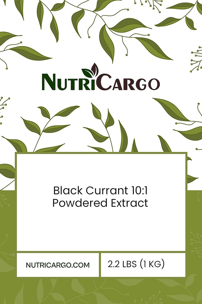 Svart currant 10:1 pulverisert ekstrakt 2.2 LBS (1000 G)