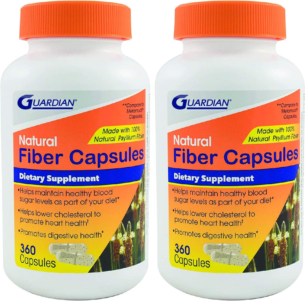 Guardian Psyllium Fiber Kapsler, Naturlig Psyllium Husk (720Ct)