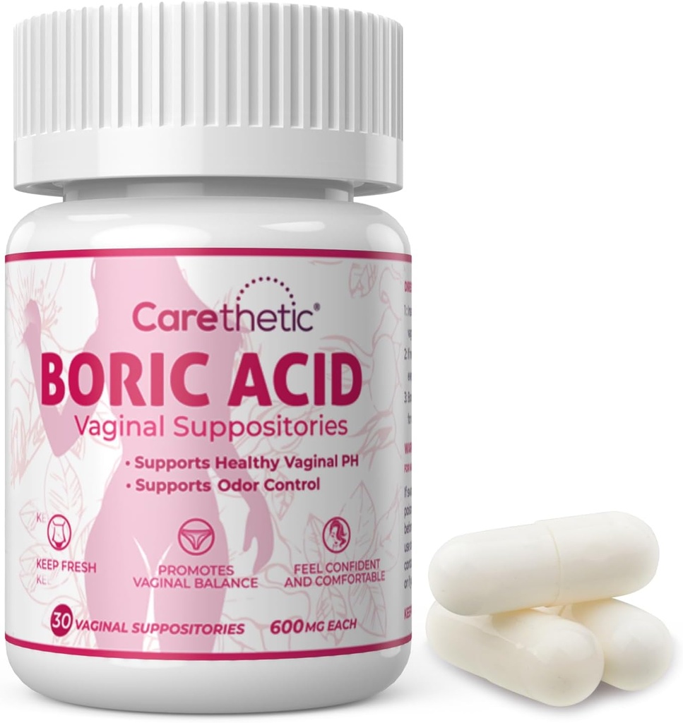 Vaginal Suppositories - pH Balance & Odor Control for kvinner, 600 mg, 30 greve - Gentle Feminine Health