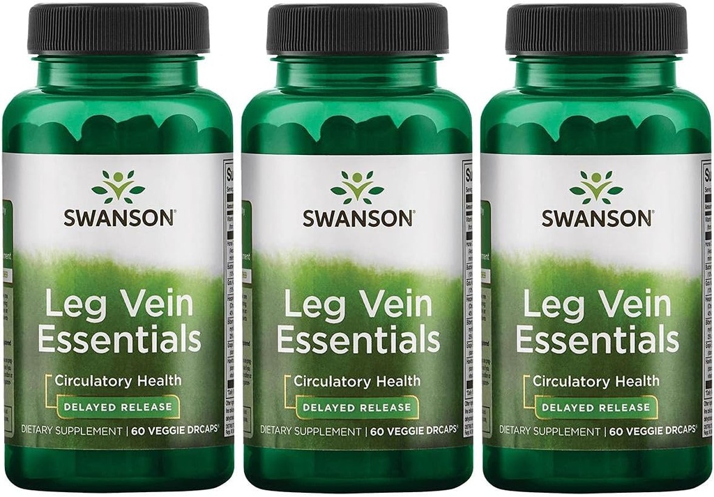 Swanson Leg Vei Essentials - Forsinket utgivelse - 60 Veg Kapsler (3 pakke)
