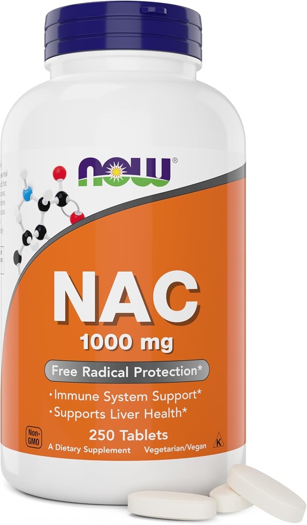 NAC, 1000 mg, 250 tabletter, vegetarisk og vegansk, ikke-GMO
