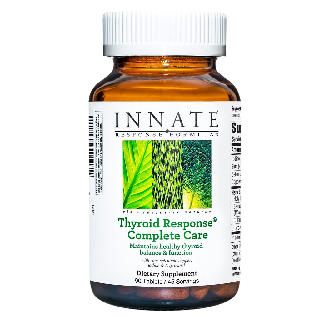 INNATE Response Formler Thyroid Response Complete Care - Laget med Ashwagandha - opprettholder optimal Thyroid Balance og funksjon - Vegetarisk, glutenfri, ikke-GMO - 90 tabletter (45 Serveringer)