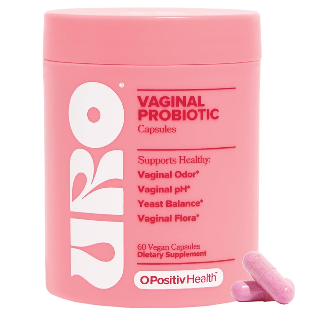O Positiv URO Vaginal Probiotika for kvinner pH-balanse med prebiotika og Lactobacillus Probiotiske Blanding - Vaginal Helse Supplement - Fremme sunn Vaginal Odor & Vaginal Flora, 60 greve (Pack of 1)