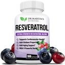 Extra styrke Resveratrol 1568mg - 180 kapsler - 3 måneders forsyning | Antioksidant Supplement | Naturlig trans-Resveratrol piller | for anti-aldring, hjerte helse, immunsystem & hjernefunksjon