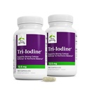 Terry Naturlig Tri-Iodin - Aid Thyroid Helse med Kalium jodid & Natrium jodid - Aids Hormon Balance med molekylær jodin fra Kelp - Brain & Energy Support - 12,5 mg, 180 kapsler (pakke med 2)
