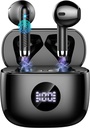 Trådløse ørepropper, Bluetooth 5.4 ørepropper LED-strømskjerm hodetelefoner Bass Stereo, Bluetooth ørepropper i øret støy som kansellerer Mic, 40H spilleback Mini Case IP7 vanntett sport øretelefoner for Android iOS