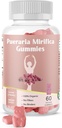 Pueraria Mirifica Gummy Organic Supplement - Pure Root 10:1 Konsentrert Ekstrakt 60 Veggie Gummies, Premium - for transgender. Kvinner, menn...