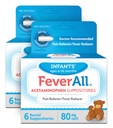 Feberall Infantert Acetaminophen Suppositories 6 Rektal Suppositories 80 mg Hver smerte Reliever / Fever Reduser. Parabenfri, Ingen kunstige farger eller andre konserveringsmidler. 6-36 måneder. Verdi 3 pakke.