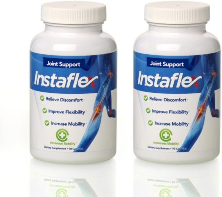 Instaflex felles støtte - klinisk studert ledd relief blanding av glukosamin, MSM, Hvit Willow, Turmeric, Ginger, Cayenne, Hyaluronsyre - 2 pakke, 180 kapsler