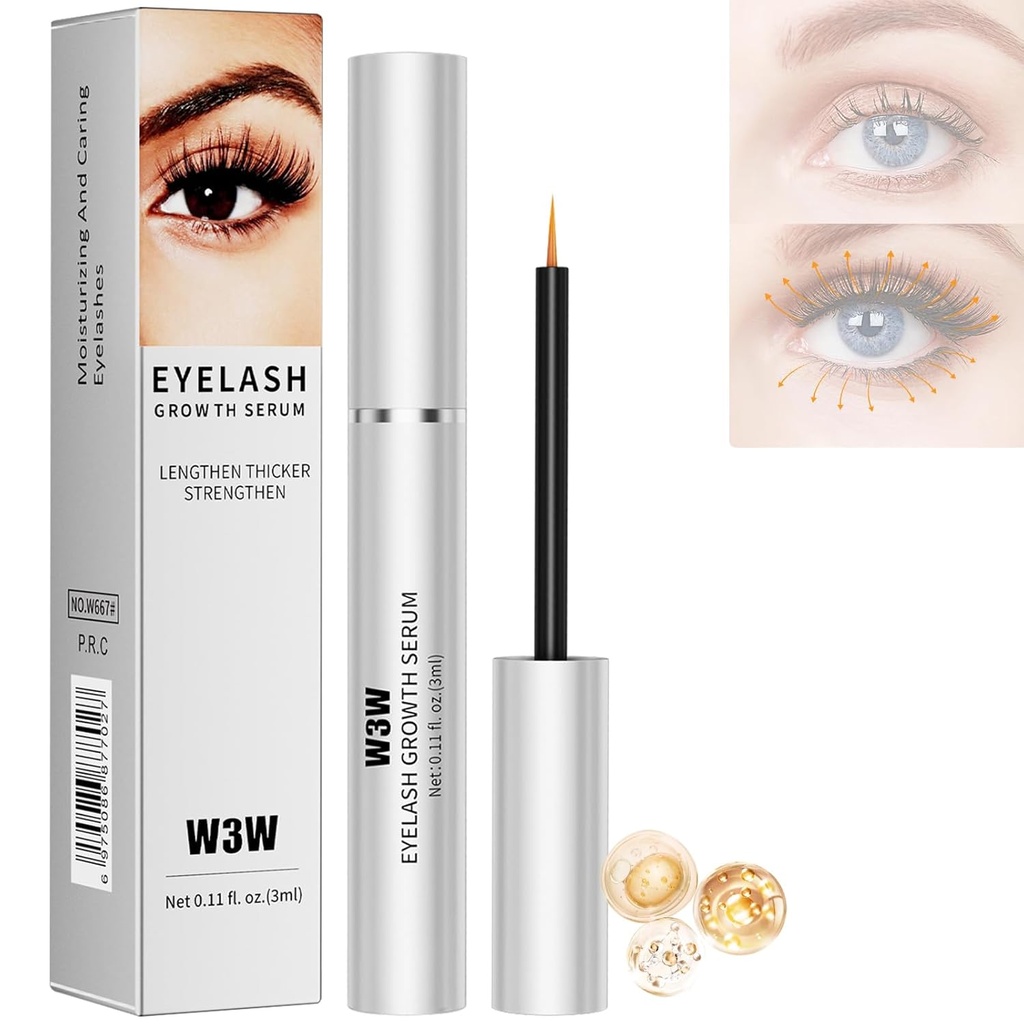 Lash Serum,Eyelash Growth Serum,Lash Serum for Eyelash Enhancement,Eyelash Lash Serum for Eyelash vekst, Boost Lash Growth Serum, Avanceret Formula for Longer,Fuller og Thicker Lashes Brows