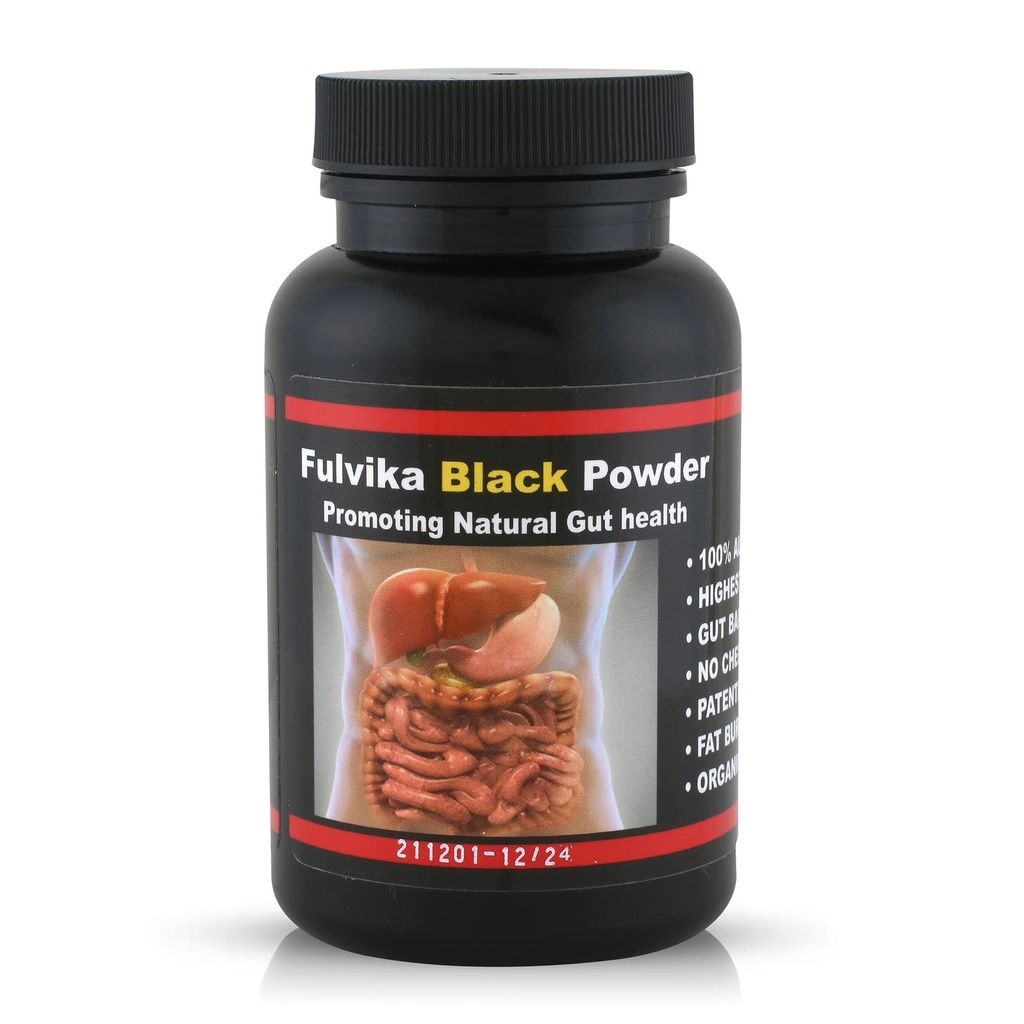 74+ Trace Mineral Powder med Humic & Fulvic Acid (166 Serveringer)(Flavorless) - Plantebasert, Vegan, Trace Minerals Supplement med elektrolyter og Alkaline pH (Kosher) - Svart vann - ved Fulvika Svart