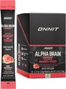 ONNIT Alpha Brain Instant - Ruby Grapefrukt Flavor - Nootropic Brain Booster Minne Supplement - Brain Support for Focus, Energi og Klarhet - Alpha GPC Choline, Cats Claw, L-Theanine, Bacopa - 30ct