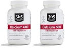 365 av hele matvarer marked kalsium med vitamin D3 tabletter, 120 tel (pakke på 2)