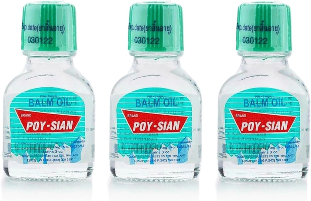 POY-SIAN Thai PIM-Saen Balm olje 3ml (pakke med 3)