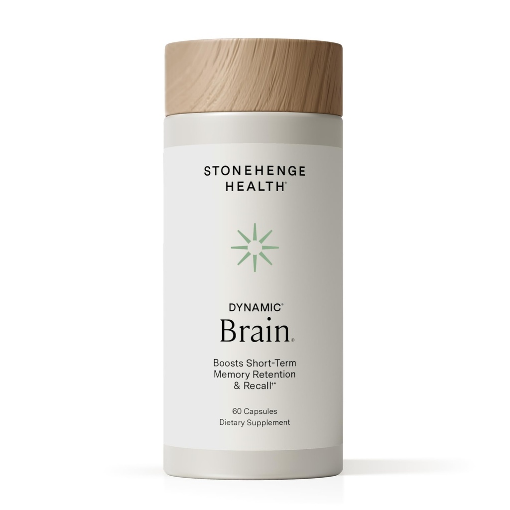 Stonehenge Health Dynamic Brain Supplement - Ny formel med BacoMind for minne anskaffelse, tilbakeholdenhet, og minner med 40 unike nootropisk: Choline, Fosfatidyserin og Huperzine A