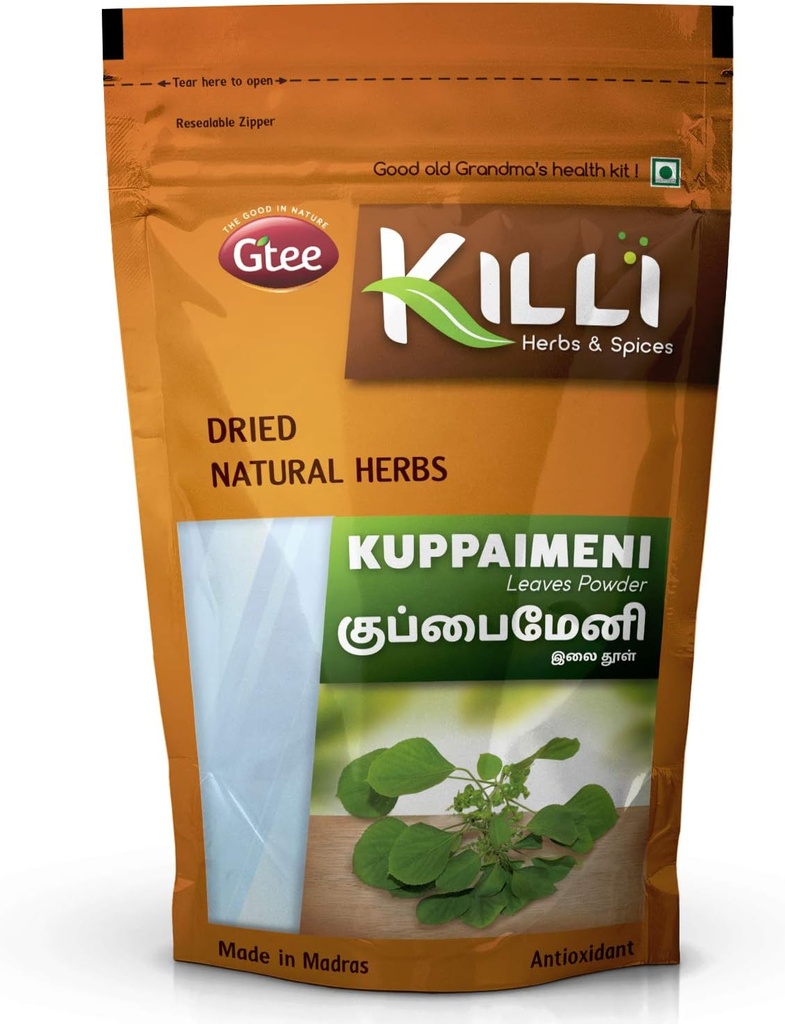 KILLI Kuppaimeni  Indian Indisk akalypha | Indisk Nettle Leaves pulver, 100g