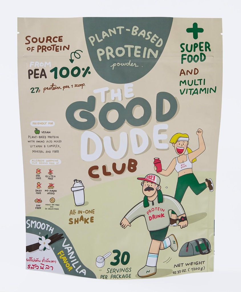 Premium Pea Protein pulver, Plante Basert med BCAAs, Lett å Digest 中 Vitaminer & Mineraler | Gluten & Dairy Gratis | Ingen sukker lagt | Vegansk Vennlig (Vanilla), 1200g