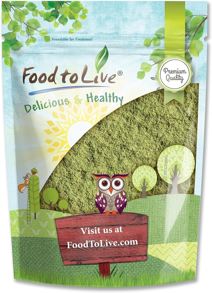 Mat å leve - Alfalfa pulver, 1,5 pund - laget av rå tørket hele unge blader, vegan, bulk,Store for baking, juices, smoothies, rister, Теа, og Instant Breakfast Drinks