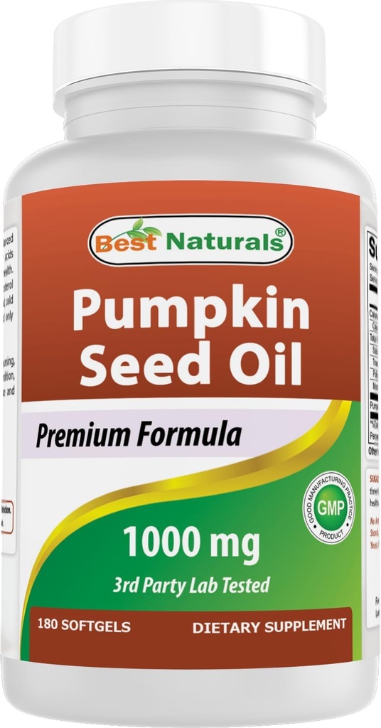 Beste Naturals Pumpkin Seed Oil Blader Control 1000 mg 180 Softgels