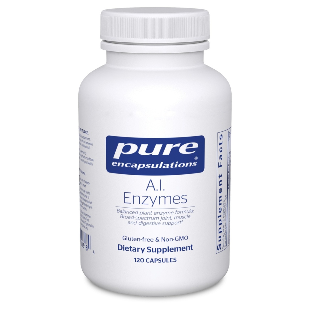Rene innkapslinger A.I. Enzymer | Balansert Plante Enzyme Formula for ledd, muskel og digestiv støtte | 120 Kapsler
