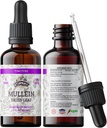 Mullein Tinktur Ekstrakt, Organisk Mullein (Verbascum densiflorum) Tørket blad Herbal Supplement i kaldpresset grønnsaker Glycerin 670 mg