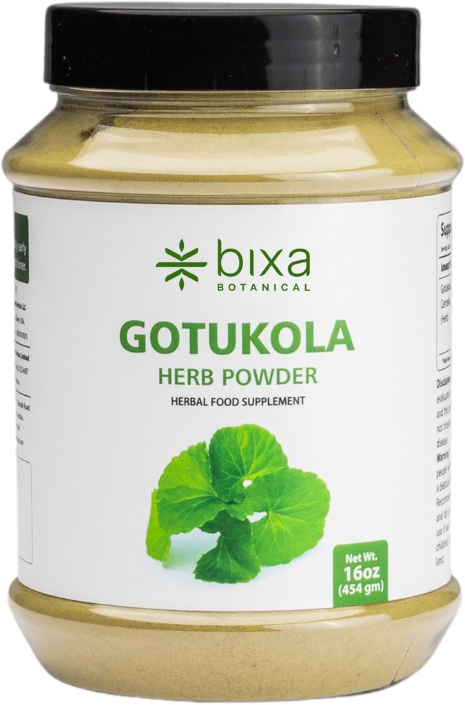Bixa BOTANICAL Gotu Kola (Centella Asiatica)  Ay Ayurvedic Natural Herbal Supplement Ren Authentic Premium Kvalitet | Forbedre generell helse (16 Ounce (Pack of 1)