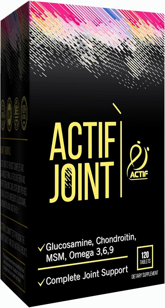 ACTIF Joint Supplement 4-i-1 Fast Relief Maks styrke, Full felles støtte formel, ikke GMO, 120ct, laget i USA