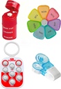 Ultimate Medisin Tilbehør Bundle – Piller Tracker, 4-i-1 Piller Cutter & Grinder, Easy Piller Remover, og Ekstra-stor ukelig Piller Organizer – Perfekt for seniorer og omsorgspersonell