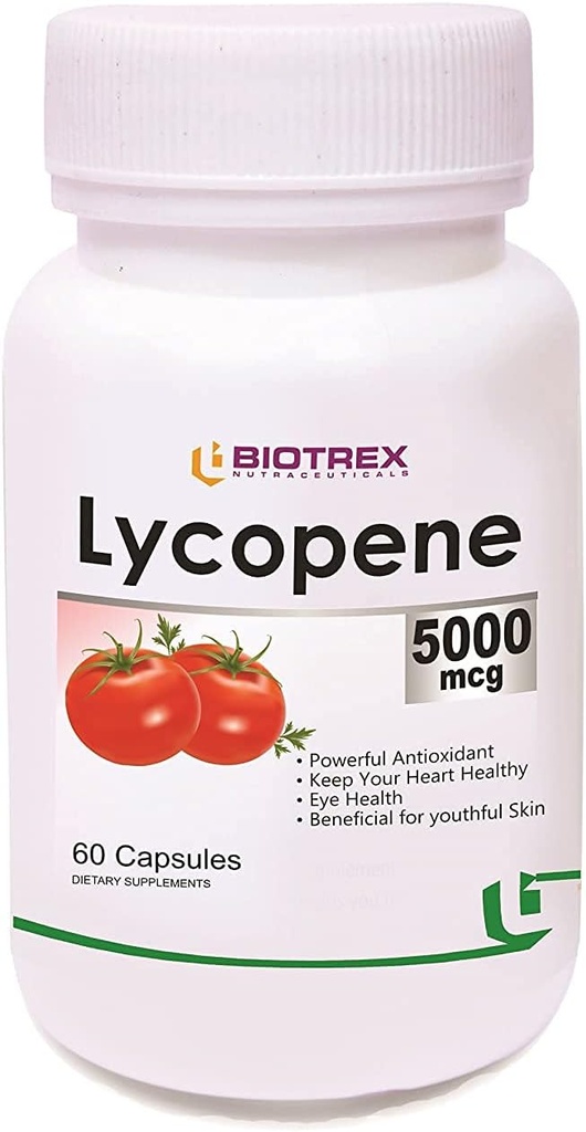 Panihari Biotrex Nutraceuticals Lycopen med Multivitamins -5000 Mcg (60 kapsler)
