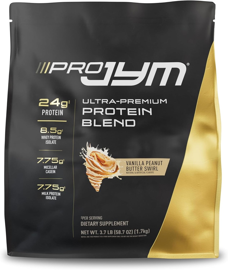 Pro JYM Vanilla Peanut Butter Protein pulver - Whey Protein Isolater, Casein, & Melk Protein, Lean Muskelbygging for menn og kvinner, JYM Supplement Science, 45 Serveringer