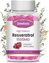 Sukkerfri Resveratrol Gummies - høy renhet Resveratrol Supplement for antioksidant, sunn aldring, hud, hjerne, organisk - 60 Gummies