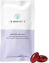 Femininitet glatt som silk + 30-dagers påfylling for Vaginal tørrhet (60 Softgels) – blanding av Sea Buckthorn olje, vitamin D3 og plantebasert Omega-3 DHA
