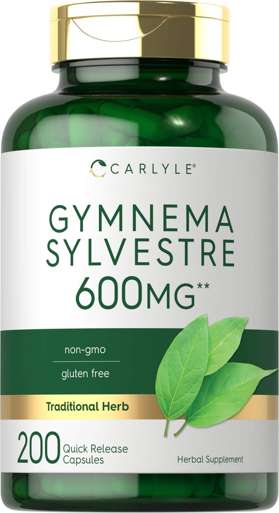 Carlyle Gymnema Sylvestre Kapsler | 600mg | 200 greve ikke-GMO og Glutenfri Supplement