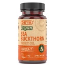 DEVA Vegansk Sea Buckthorn, Berry Oil 500 mg, kaldtpresset, uraffinert, rik i Omega-7, 90 kapsler, 1-pakke