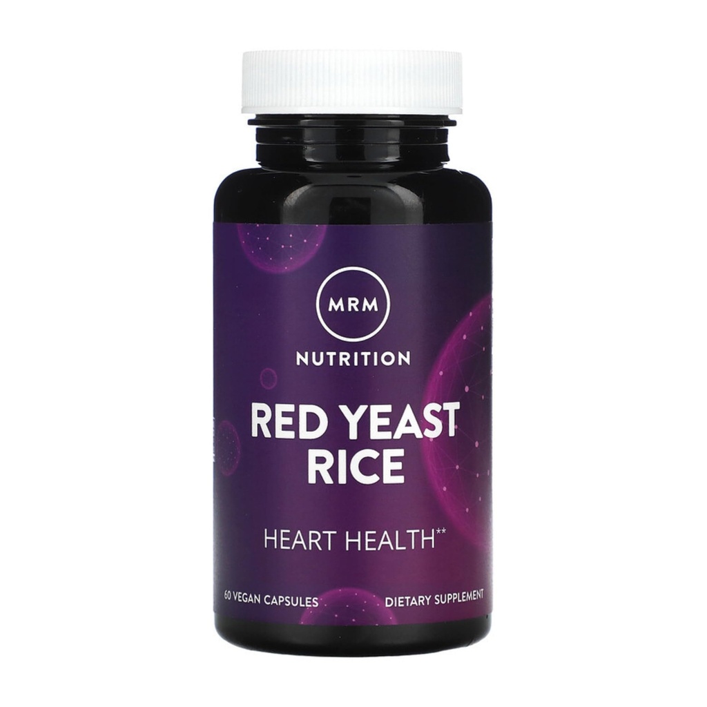 MRM Ernæring Rød Yeast Rice | Monocolin K + Citrenin Gratis | Glutenfri + Vegan | 30 Serveringer