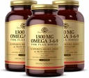 Solgar 1300 mg Omega 3-6-9, 120 Softgels (Pack of 3) - Fiskeoljetilskudd - Støtte for felles og hud helse - Inkluderer Flaksfrø og boring - Inneholder EPA & DHA Omega 3 Fettsyrer - 120 Total Services