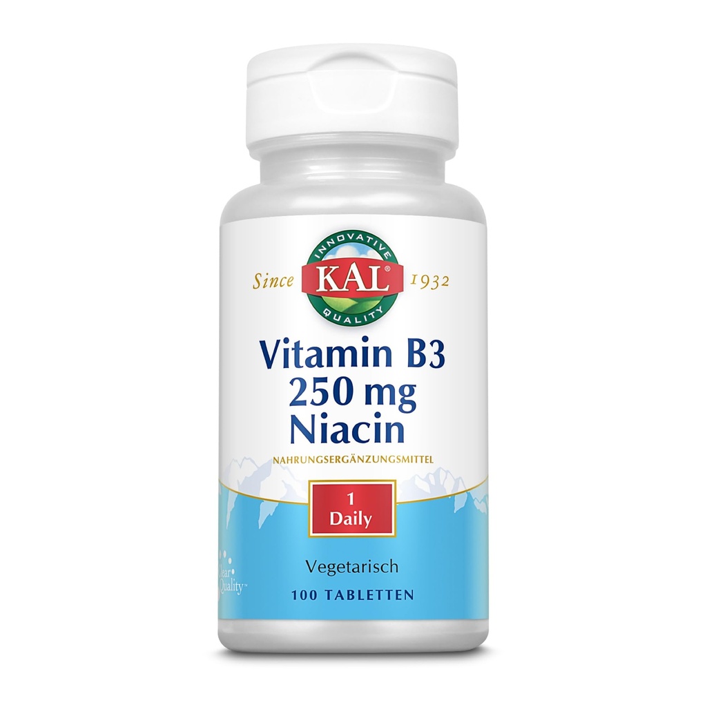 Kal 250 Mg Niacin Tabletter, 100 Telling